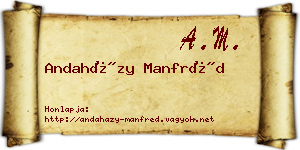 Andaházy Manfréd névjegykártya